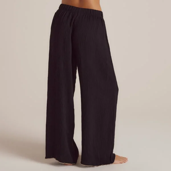 Lounge Underwear Pantalon de Pyjama Crinkle - Noir Discount