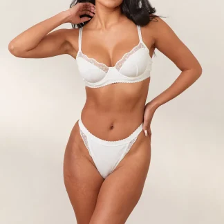 Lounge Underwear Ribbed Balcony Soutien-Gorge - Blanc Outlet