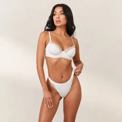 Lounge Underwear Ribbed Balcony Soutien-Gorge - Blanc Outlet