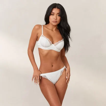 Lounge Underwear Ribbed Balcony Soutien-Gorge - Blanc Outlet