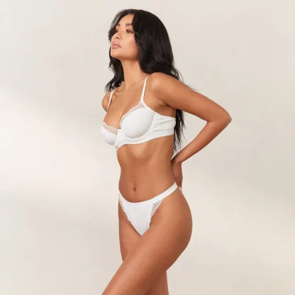 Lounge Underwear Ribbed Balcony Soutien-Gorge - Blanc Outlet