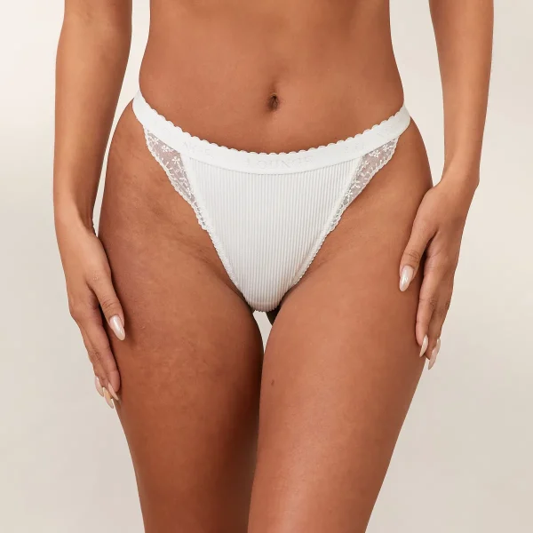 Lounge Underwear Ribbed Culotte - Blanc Store