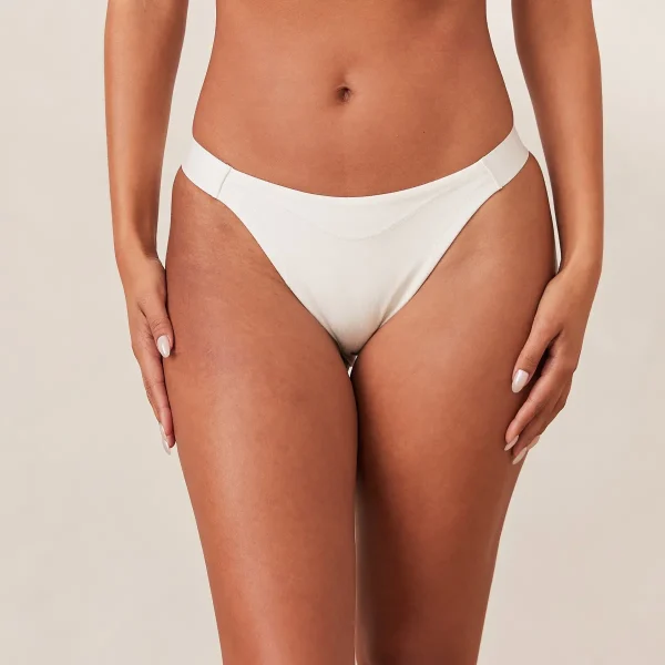 Lounge Underwear Ribbed Mindful Culotte - Blanc Cheap