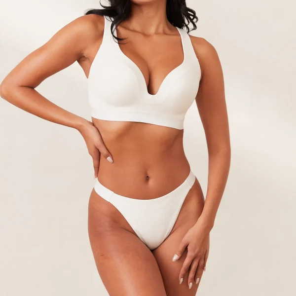 Lounge Underwear Ribbed Mindful Soutien-Gorge - Blanc Fashion