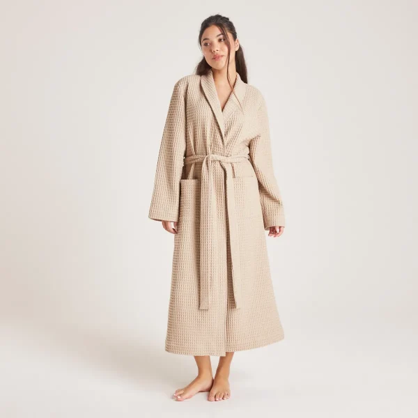 Lounge Underwear Robe de Chambre Waffle - Vison Fashion