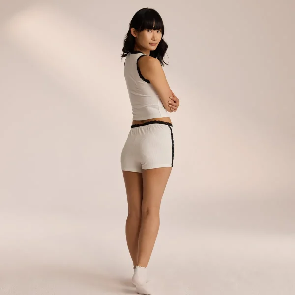 Lounge Underwear Short de Pyjama en Dentelle - Blanc Online