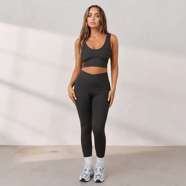 Lounge Underwear Silhouette Crossover Leggings - Noir Délavé Shop