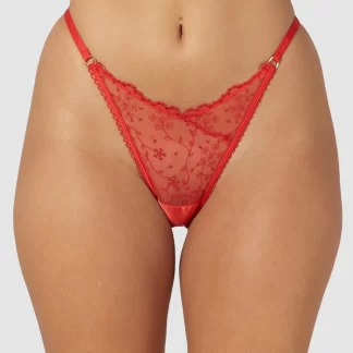 Lounge Underwear Slinky Culotte Ouverte à l’Arrière - Rouge Online