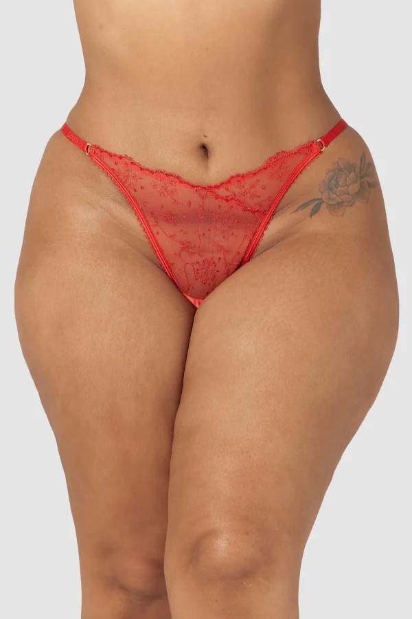 Lounge Underwear Slinky Culotte Ouverte à l’Arrière - Rouge Online