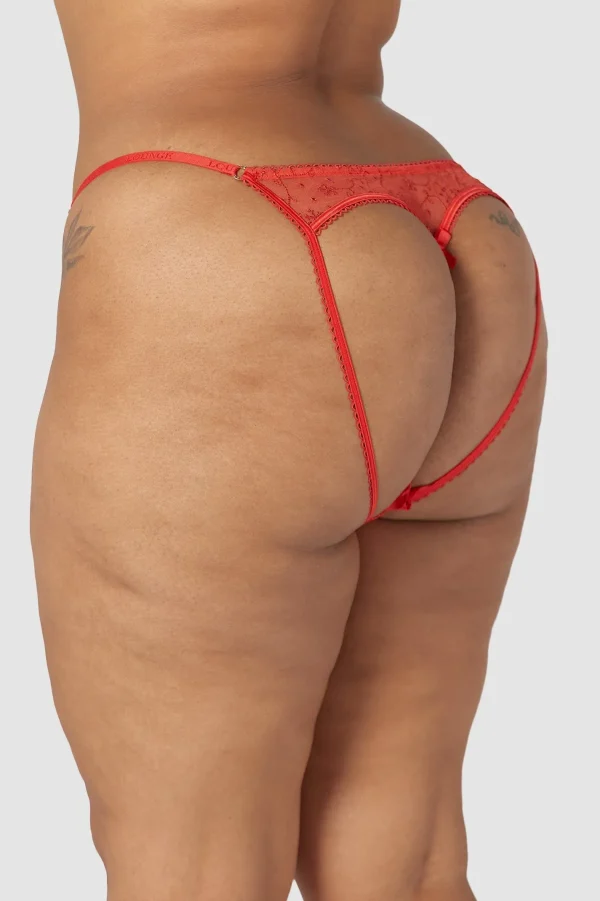 Lounge Underwear Slinky Culotte Ouverte à l’Arrière - Rouge Online