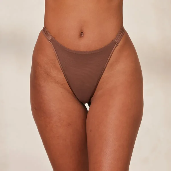 Lounge Underwear Smooth Mesh String - Noisette Discount