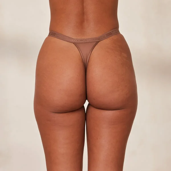 Lounge Underwear Smooth Mesh String - Noisette Discount