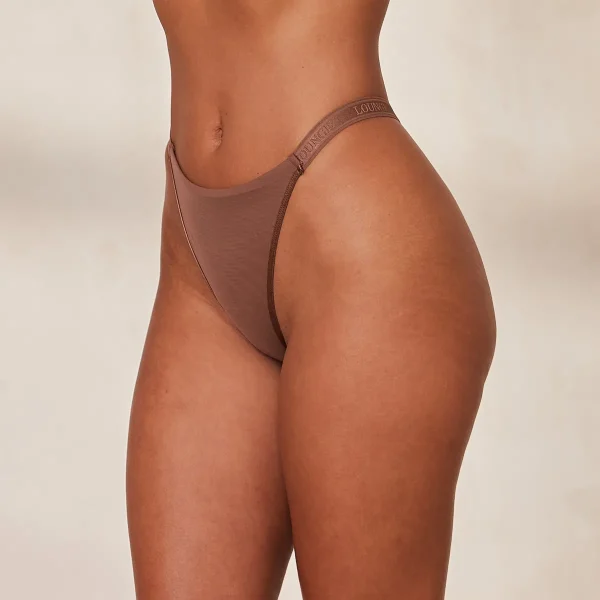 Lounge Underwear Smooth Mesh String - Noisette Discount