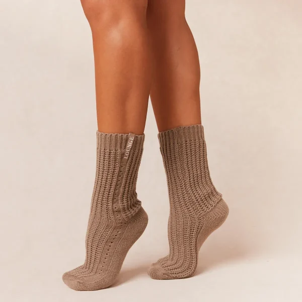 Lounge Underwear Snooze Chaussettes Tricotées - Nude Flash Sale