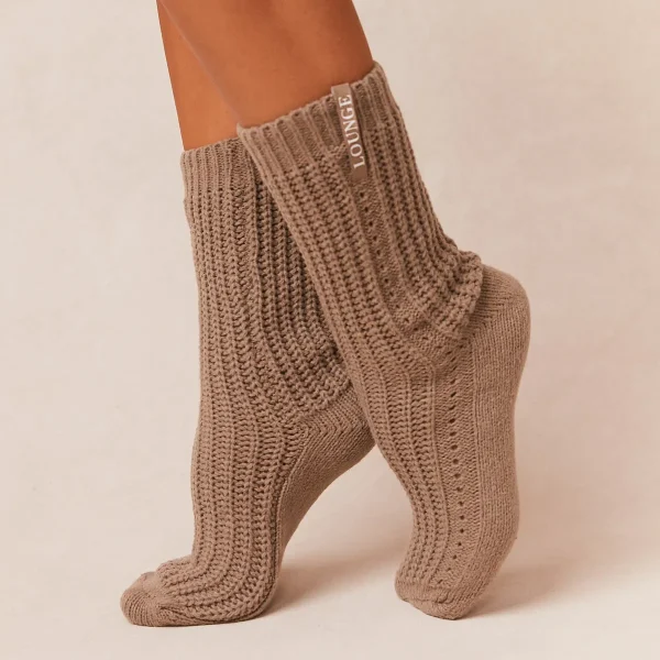 Lounge Underwear Snooze Chaussettes Tricotées - Nude Flash Sale