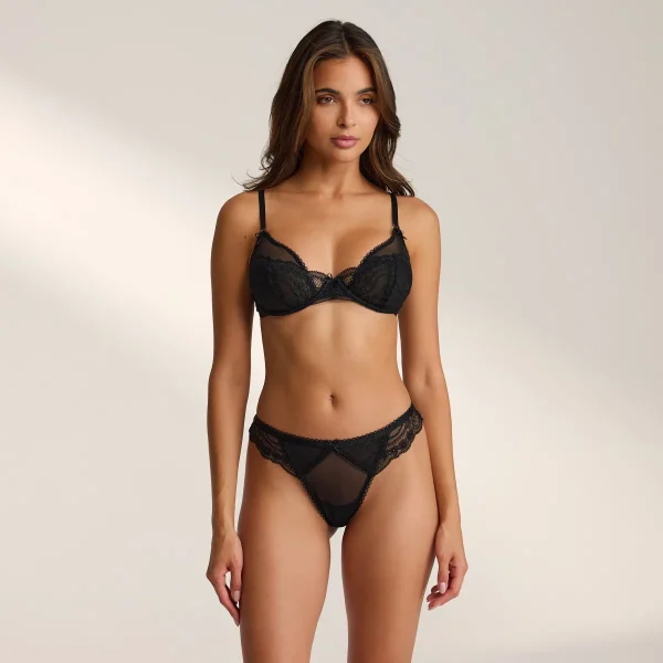 Lounge Underwear Soutien-gorge Confess Balcony - Noir Hot