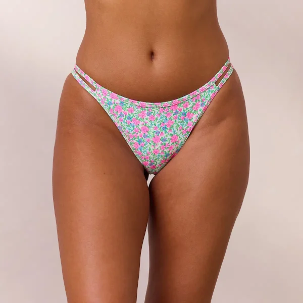 Lounge Underwear String de Bikini Cheeky à Double Bretelles - Fuchsia New