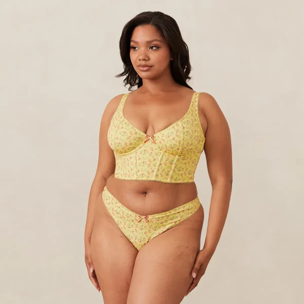 Lounge Underwear Sweet Longline Soutien-Gorge - Citron Fleuri Fashion
