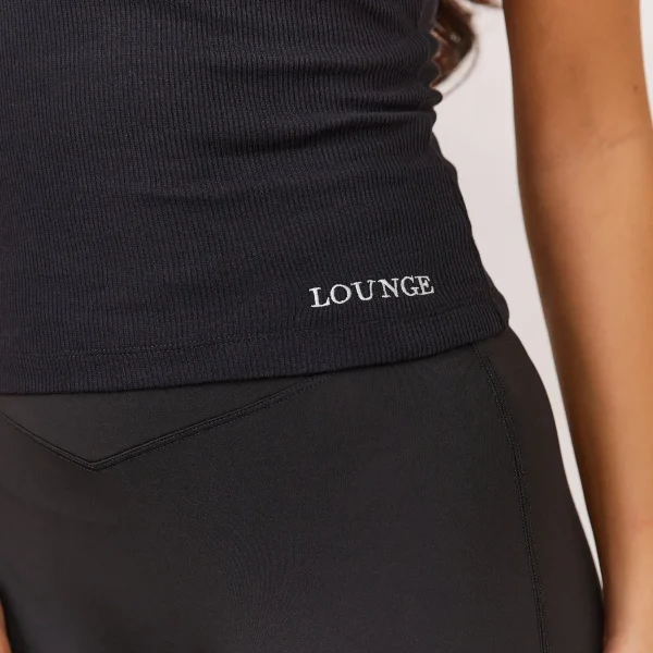 Lounge Underwear Varsity Top Dos Nageur - Noir Fashion