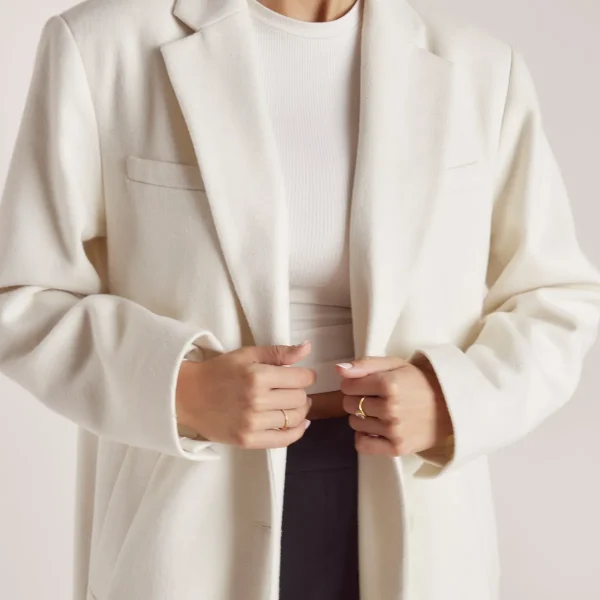 Lounge Underwear Veste Blazer en Laine - Crème Store